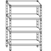 Stainless steel shelves 200 cm