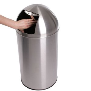 Stainless steel Push waste bins
