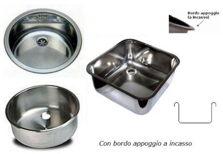 Stainless steel inset sinks 