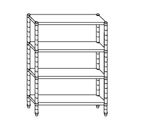 SC8181 shelf aluminized steel 80x40x180 cm
