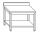 TL8046 Table de travail en acier inoxydable AISI 304 sur pieds avec dosseret et étagère dim. 50x80x85 cm 