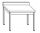 TL8046 Table de travail en acier inoxydable AISI 304 sur pieds avec dosseret et étagère dim. 50x80x85 cm 