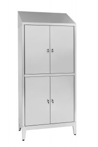 IN-S50.694.06 Multi-storey cupboard in 4-seater 4-seater Aisi 304 stainless steel with dirty / clean partition 