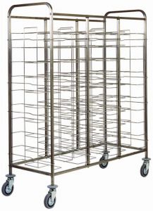 CA1475 Stainless steel Universal tray-holder trolley for 30 trays