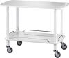 CLP 2002B Wodden service trolley Lacquered white 2 shelves 110x55x82h