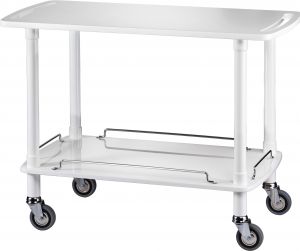 CLP 2002B Wodden service trolley Lacquered white 2 shelves 110x55x82h
