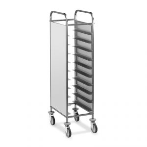 1470GN-PNB Tray trolley, melamine side panels, capacity 10 GN trays