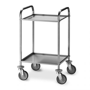 1516 Stainless steel service trolley, 2 shelves cm 47x44x1,5hx1,5h