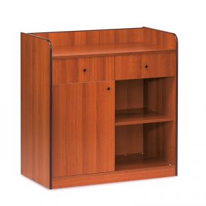 1627 Oak color cabinet, 1 door, 1 day compartment, 2 cutlery drawers