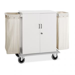 2024S-F Cabinet laundry basket, 2 laundry bags, doors, 2 braked wheels