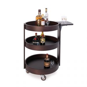 6310W Food trolley - wenge stained - 3 shelves
