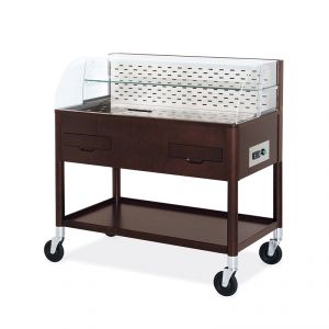 6670-18W Refrigerating trolleys for cakes and cheeses, wengé color