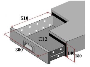 C12-FC Set 2 cassetti per banchi refrigerati