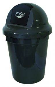 T102010 Push bin plastic grey 110 liters (multiple 3 pcs)