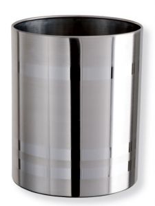 T103035 Corbeille à papier acier inox brillant 11 litres