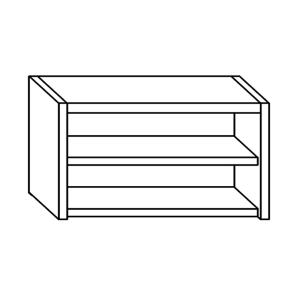 PE7001 wall unit with a stainless steel shelf L = 80cm