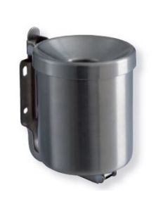 T106001 Brushed stainless steel Wall mounted ashtray 0,5 liters