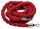 T106321 Cuerda roja burdeos 2 mosquetones de fijación cromadas para poste separador 1,5 m