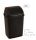 T909535 Cubo de basura con tapa basculante de polipropileno negro de 35 litros