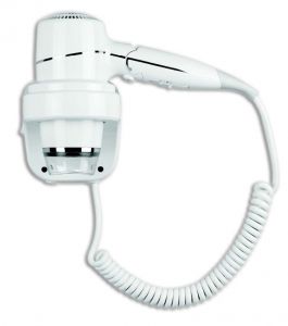 T704005 Folding hair dryer with wall bracket