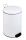 T112126 White steel Pedal bin with silent closing lid 12 liters