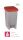T909967 Pattumiera a pedale polipropilene grigio con coperchio rosso 60 litri (confezione da 6 pezzi)