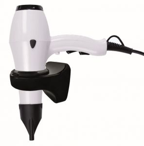 T704025 White Hair dryer with black wall base 1000W
