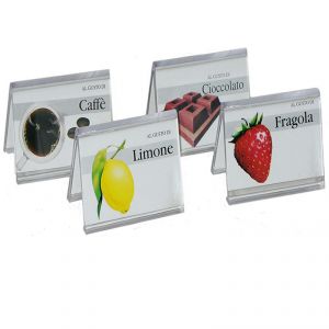 IGP370 10 pieces flavor icecream cards in plexiglass