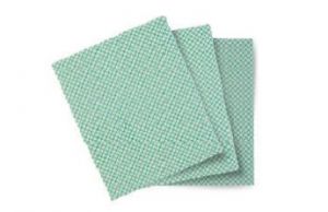 TCH603049 Basic-T cloth - White-Green color - 20 Packs of 10 pieces