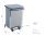 T790630 Polished Stainless steel Wheeled pedal waste bin 70 liters