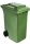 T766633 Green Plastic waste container for outdoor on 2 wheels 360 liters