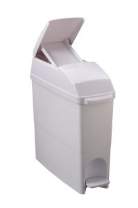T104081 White plastic sanitary bag collector 18 liters