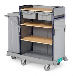 0H033920 Trolley Green Hotel 920 With 2 Drawers - Wheels Ø 125 mm