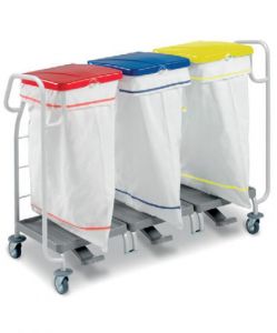 00004175 Laundry Basket Dust 4175 - With Pedal - 3 X 70 Lt
