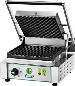 PE25RN Cast iron electric grill grooved single singlephase 1700W