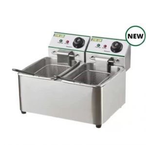 FY8L2 Counter Fryer 8 + 8 Lt Stainless Steel 2.85 + 2.85 KW Easyline