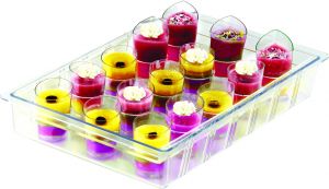 ITP801 Porta mini bicchieri in policarbonato per monoporzioni per vetrine gelato