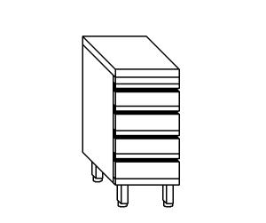CA3005 stainless steel drawer and 4 drawers