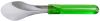 IGP74V Icrecream Spatula transparent green acrylic and stainless steel