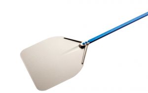 A-32R-180 Pizza shovel in rectangular anodized aluminum 33x33 cm with handle 180 cm