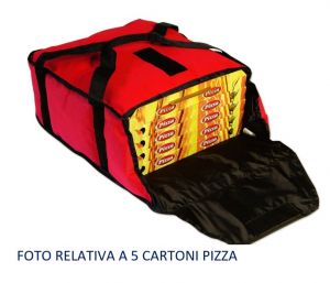 BTD3320 Bolsa térmica de alto aislamiento para 5 cajas de pizza de ø 33 cm