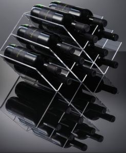 EV02801 GEOMETRIC - Shelf wine display with 12 seats for bottles ø 8.2 cm