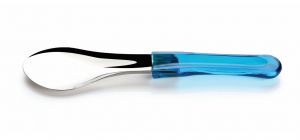 IGP74NB Ice cream spatula in transparent BLUE acrylic and steel New model