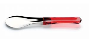 IGP74NR Ice cream spatula in transparent RED acrylic and steel New model