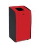 T789271 Waste paper bin with red front and black side profiles 80 L