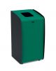 T789281 Waste paper bin for separate waste collection with green front 80 L