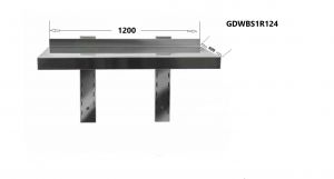 GDWBS1R124 Estante de acero inoxidable 1200x400x400 (H)