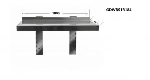 GDWBS1R184 Estante de acero inoxidable 1800x400x400 (H)