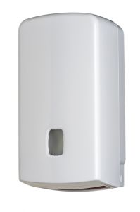 T104056 Interfold or roll toilet tissue dispenser 500 sheets White ABS