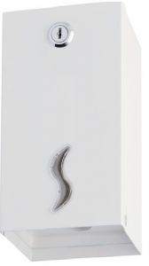 T105027 Distributore di carta igienica interfogliata doppio acciaio bianco